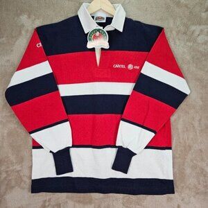 NWT Vintage Barbarian Rugby Wear Striped Shirt Long Sleeve Mens Sz M Canada Made